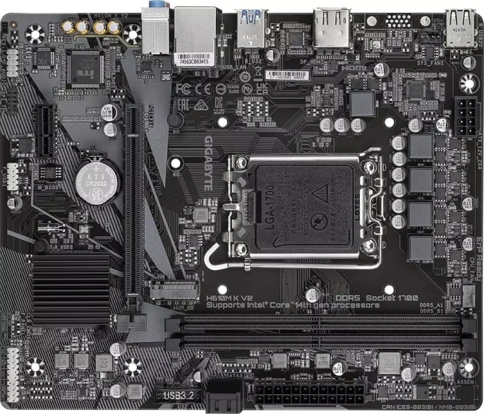MB Gigabyte H610M K V2 DDR5 LGA1700