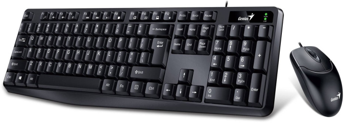 Комплект клавиатура+мышь Genius KM-170, Black