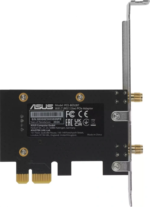 Сетевой адаптер Wi-Fi + Bluetooth ASUS PCE-BE92BT