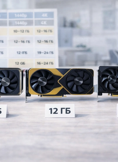 Сколько видеопамяти (VRAM) нужно в 2026: 8/12/16/24 ГБ для 1080p, 1440p и 4K