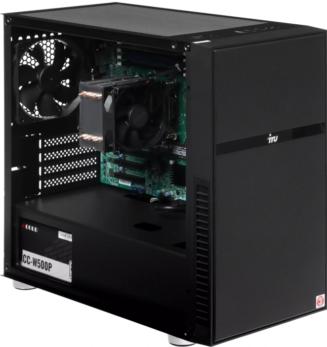 Сервер IRU Rock w9102e 1xE-2224 1x16Gb DDR4 ECC 1x500Gb M.2 SSD C242 1x500W AST2500 (2119799)