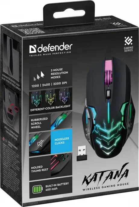 Беспроводная игровая мышь Defender Katana GM-511